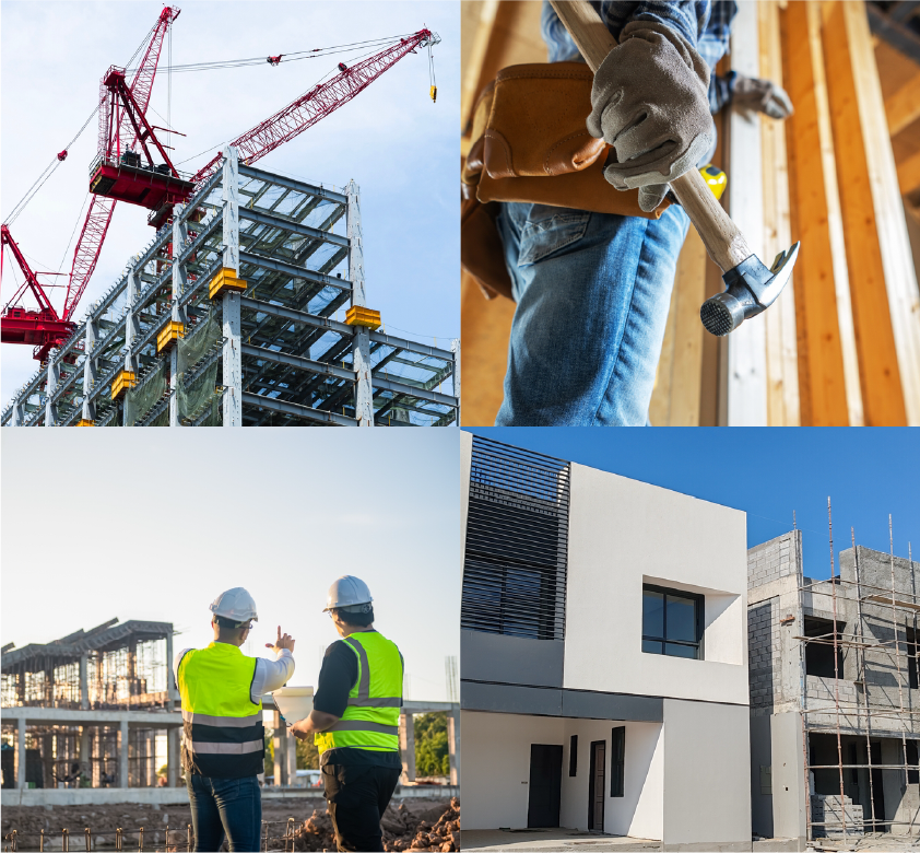 Construction collage
